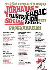 taller fanzine feminista en Jornadas de Cómic e Ilustración Social Antsoain Komiki BooM!!!