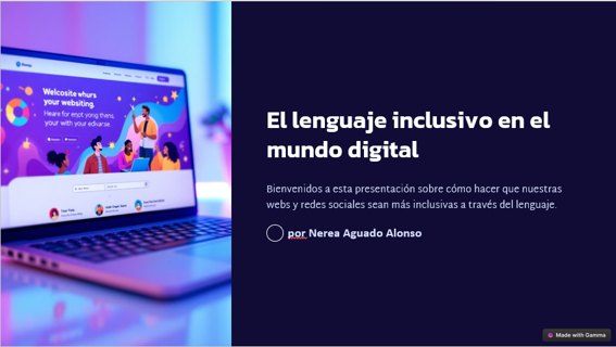 Ejemplo de errores en una presentación sobre comunicación inclusiva generada con inteligencia artificial